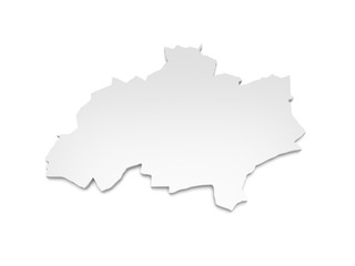 Fototapeta premium 3D Karte Rheinland-Pfalz - Kaiserslautern