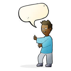 cartoon shocked man with speech bubble