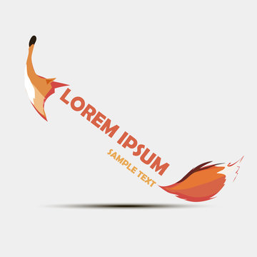 Creative fox vector logo.