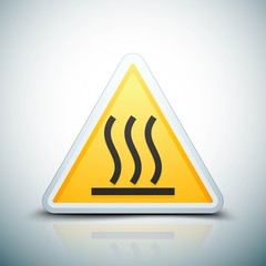 Hot Surface hazard sign