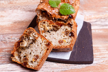 vegan muffins with honey and raisins. healthy dessert