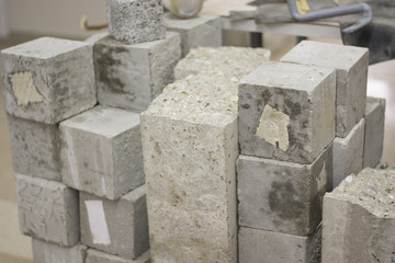 Concrete samples for concrete mixes testing