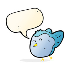 cartoon bird with speech bubble