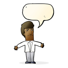 cartoon annoyed boss with speech bubble