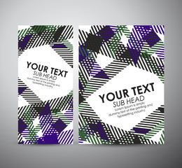 Brochure business design colorful rectangle shapes template or roll up. Vector Illustration 