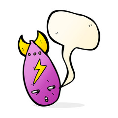 cartoon bomb with speech bubble