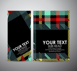 Brochure business design colorful rectangle shapes template or roll up. Vector Illustration 