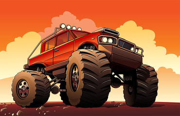 Monster Truck Sport Car    Big Monster Truck Sport Car © denzorr