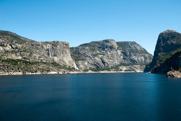 Hetch Hetchy Reservoir in Yosemite National Park. The source of water for San Francisco, CA.
