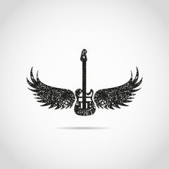music background with rock guitar
