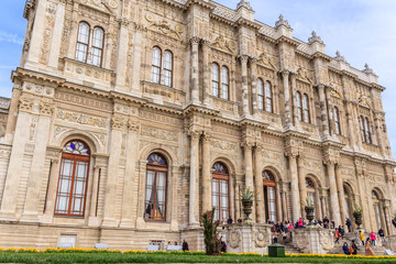 Facade of Dolmabahce palace Istanbul