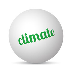 Climate text 3d sphere ball