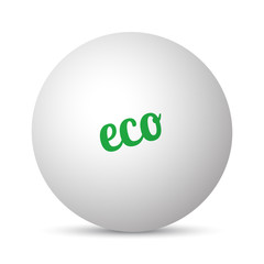 Eco text 3d sphere ball