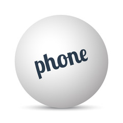 Phone text 3d sphere ball