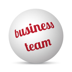 Business Team text 3d sphere ball