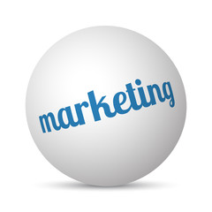 Marketing text 3d sphere ball