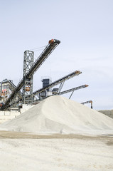 Several belt conveyors in Gravel Quarry