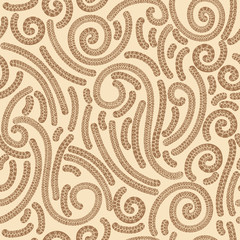 Floral textile wallpaper seamless pattern