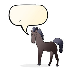 cartoon horse with speech bubble