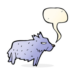 cartoon terrier with speech bubble