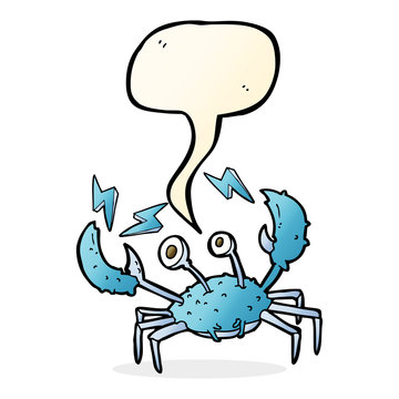 recommend clip art: cartoon crab with speech bubble