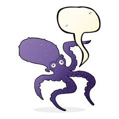 cartoon octopus with speech bubble