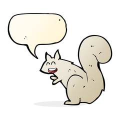 cartoon squirrel with speech bubble