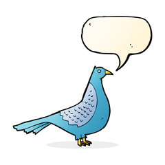 cartoon bird with speech bubble