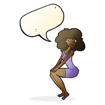 recommend clip art: cartoon sitting woman in dress with speech bubble