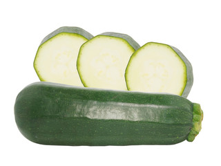 Fresh zucchini isolated on white