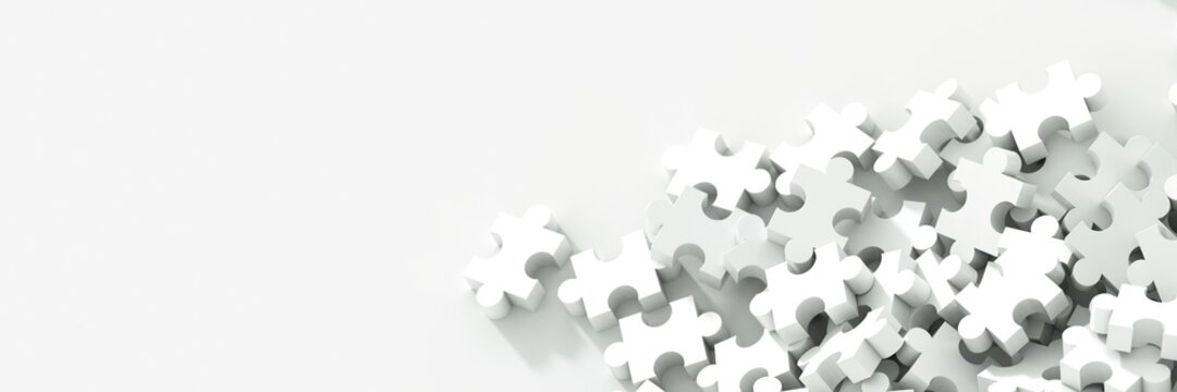 Jigsaw background, conceptual 3d illustration, teamwork and corporate theme