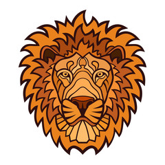 Lion head color mascot
