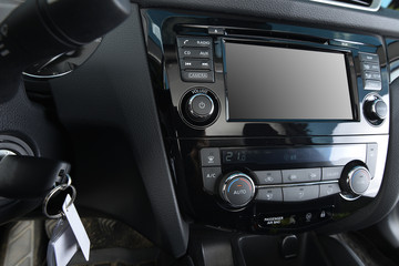 Obraz na płótnie Canvas control panel of car