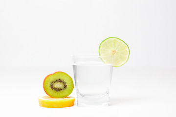 Lime kiwi and lemon