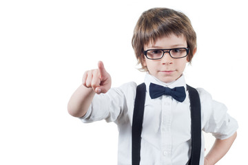 child pointing isolated