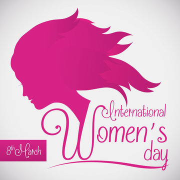 Woman Silhouette for the Women's Day Commemoration, Vector Illustration