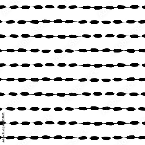 Seamless Geometric Pattern Hand Painted Ink In Black And White Hand Painted Ink In Black And White Graphic Design Element For