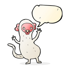 cartoon monkey with speech bubble