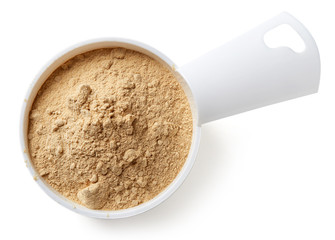 Measuring scoop of maca powder