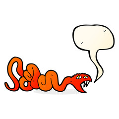 cartoon snake with speech bubble