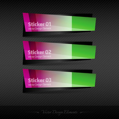 Fototapeta premium Business stickers on the gray background for infographics webdes