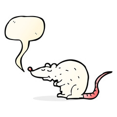 cartoon rat with speech bubble