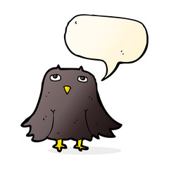 cartoon owl with speech bubble