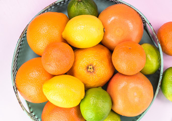 Assortment of citrus fruits.