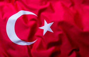 Flags of the Turkey and the European Union. Turkey Flag and EU Flag. World flag money concept.