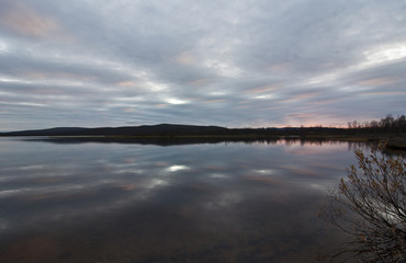 Finland, sunset / Finland is a country of thousands of lakes and islands, about 188 000 lakes and 179 000 islands. The area with the most lakes is called Finnish Lakeland.
