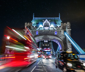 Tower Bridge and Traffic Color Mix