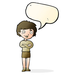 cartoon annoyed woman with speech bubble