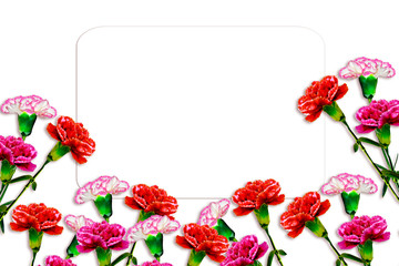 Bouquet of flowers carnation.