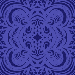 Moroccan tiles ornaments in blue and white colors.